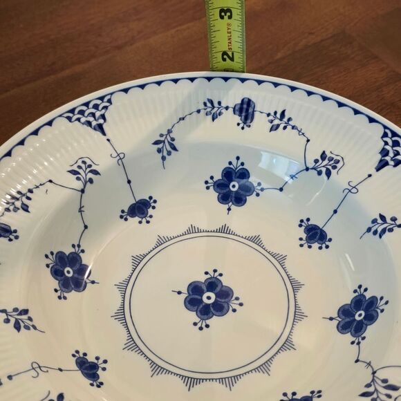 Vintage Mason Ironstone Denmark Blue and White Floral Deep Soup/pasta Plate Bowl - Picture 2 of 8